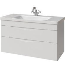 Тумба под раковину Caprigo Lento 100 36214-SF027 подвесная Белая матовая