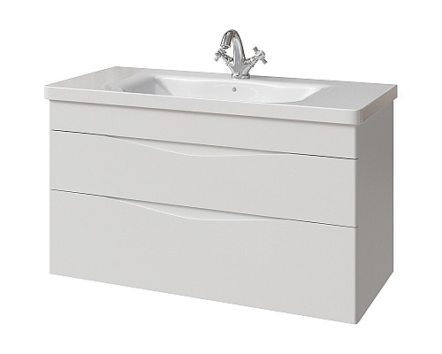 Тумба под раковину Caprigo Lento 100 36214-SF027 подвесная Белая матовая