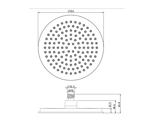 Верхний душ Caprigo Parts 99-503-crm Хром