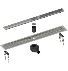 Душевой лоток Timo Drain System 70 DS230207/01 с решеткой Сатин / под плитку