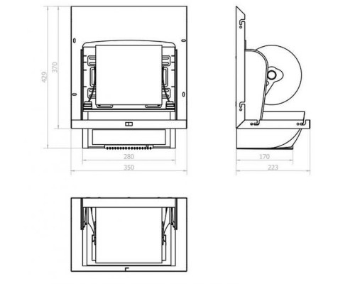 Диспенсер для бумажных полотенец Nofer 12053.PA Нержавеющая сталь