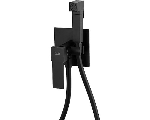 Гигиенический душ со смесителем Remer Qubika Q65NO Черный матовый