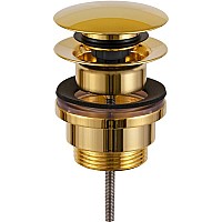 Донный клапан Remer 905CCR114DO click-clack Золото глянцевое