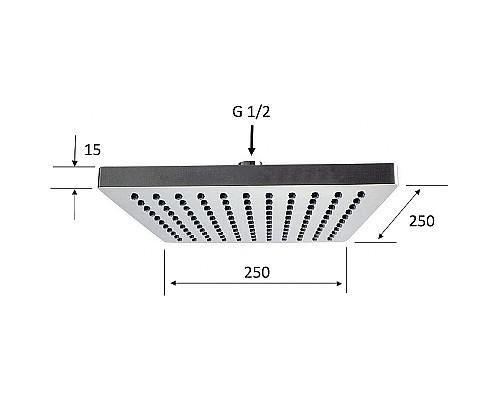 Верхний душ Remer 356SD25X Хром