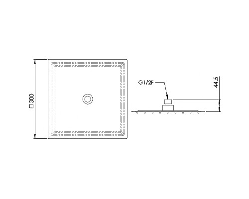 Верхний душ Remer 357UFS30NOX Черный матовый