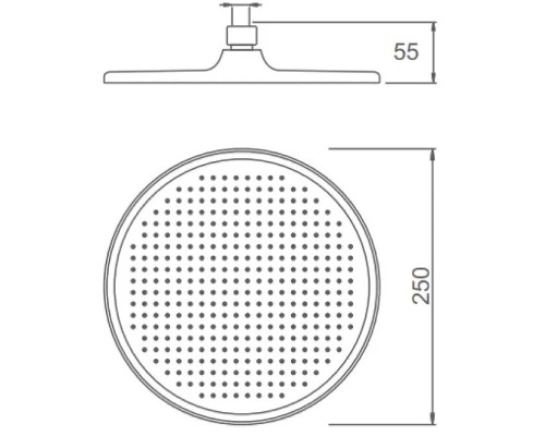 Верхний душ Splenka S451.50.06 Черный матовый