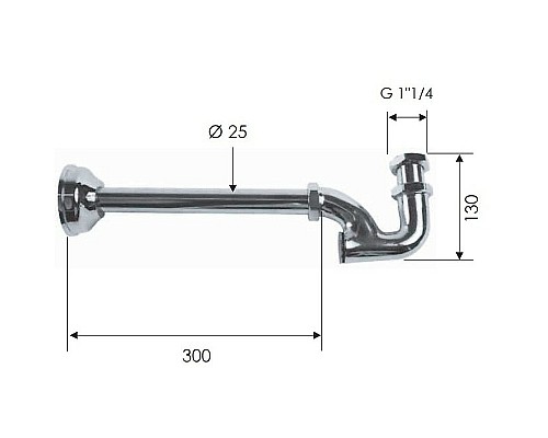 Сифон для раковины Remer 972114 Хром