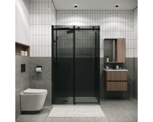 Душевой уголок Grossman Classic 100х80 120.K33.04.1080.21.10 профиль Черный матовый стекло тонированное