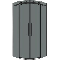 Душевой уголок Grossman Classic 90х90 профиль Черный матовый стекло тонированное