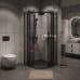 Душевой уголок Grossman Classic 90х90 301.K33.04.9090.21.10 профиль Черный матовый стекло тонированное