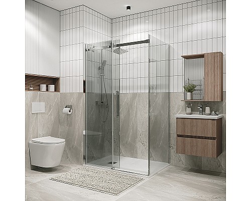 Душевая стенка Grossman Classic 90 200.K33.04.90.10.00 профиль Хром стекло прозрачное