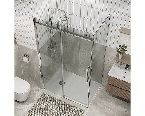 Душевая стенка Grossman Classic 90 200.K33.04.90.10.00 профиль Хром стекло прозрачное