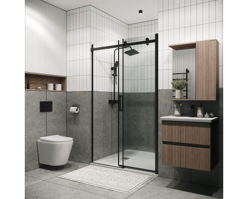 Душевая дверь Grossman Classic 110 100.K33.04.110.21.00 профиль Черный матовый стекло прозрачное