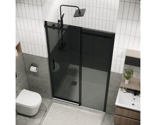 Душевая дверь Grossman Classic 120 100.K33.04.120.21.10 профиль Черный матовый стекло тонированное