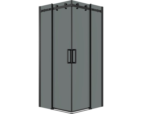 Душевой уголок Grossman Classic 90х90 профиль Черный матовый стекло тонированное