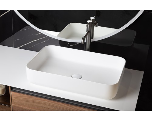 Раковина-чаша Boheme Corian Slim 60 Белая матовая