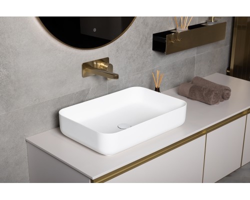 Раковина-чаша Boheme Corian Slim 60 Белая матовая