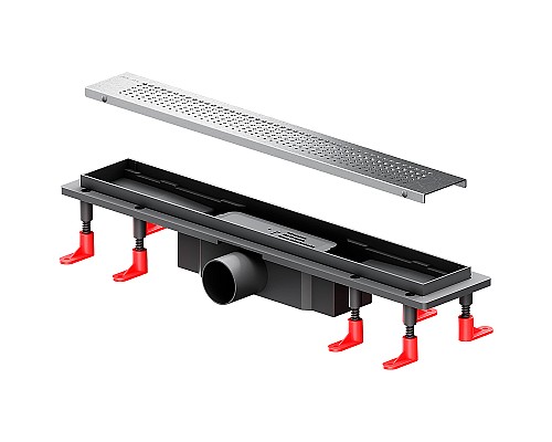 Душевой лоток AM.PM PrimeFlow 50 W02SC-P11-050-01SB с решеткой Хром матовый Cut Gradient