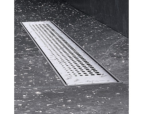 Душевой лоток AM.PM PrimeFlow 50 W02SC-P11-050-01SB с решеткой Хром матовый Cut Gradient