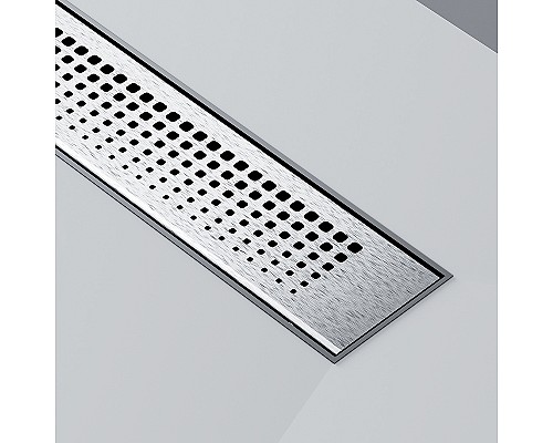 Душевой лоток AM.PM PrimeFlow 50 W02SC-P11-050-01SB с решеткой Хром матовый Cut Gradient