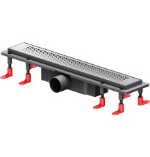 Душевой лоток AM.PM PrimeFlow 50 W02SC-P11-050-01SB с решеткой Хром матовый Cut Gradient