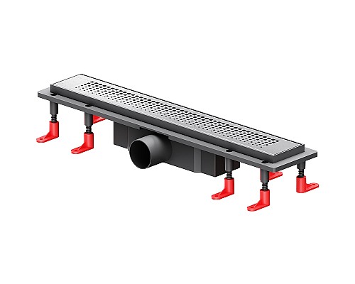 Душевой лоток AM.PM PrimeFlow 50 W02SC-P11-050-01SB с решеткой Хром матовый Cut Gradient