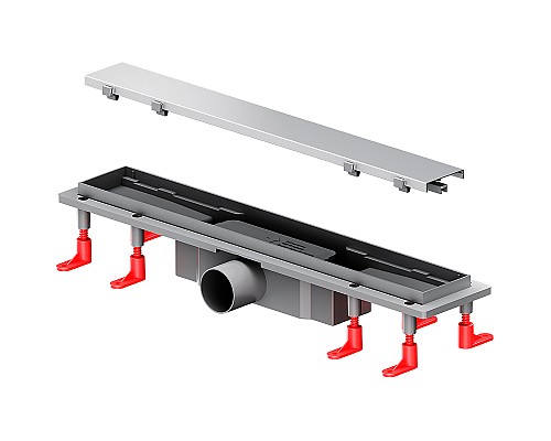 Душевой лоток AM.PM PrimeFlow 50 W02SC-U11-050-04SB с решеткой Хром матовый / под плитку Tile