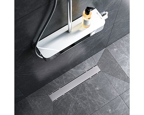 Душевой лоток AM.PM PrimeFlow 50 W02SC-U11-050-04SB с решеткой Хром матовый / под плитку Tile