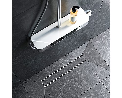 Душевой лоток AM.PM PrimeFlow 50 W02SC-U11-050-04SB с решеткой Хром матовый / под плитку Tile