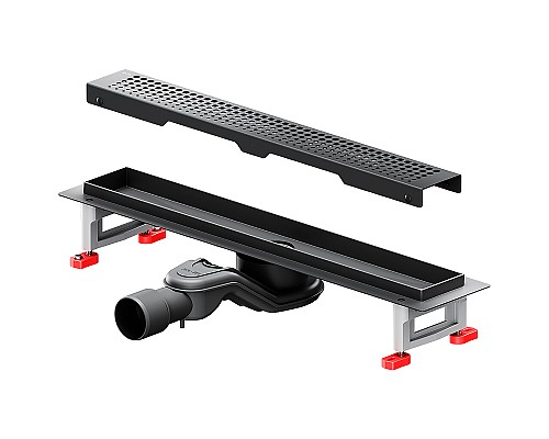 Душевой лоток AM.PM MasterFlow 50 W01SC-P11-050-01BM с Черной матовой решеткой Cut Gradient