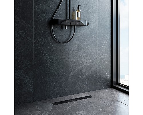 Душевой лоток AM.PM MasterFlow 50 W01SC-P11-050-01BM с Черной матовой решеткой Cut Gradient