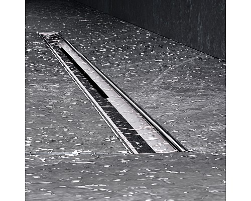 Душевой лоток AM.PM MasterFlow 80 W01SC-S11-080-05SB с решеткой Хром матовый Slim line