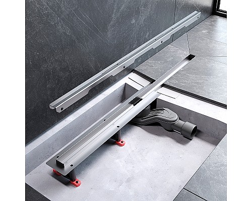 Душевой лоток AM.PM MasterFlow 80 W01SC-S11-080-05SB с решеткой Хром матовый Slim line