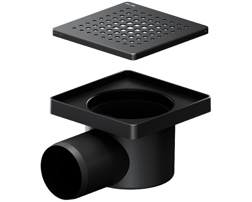 Душевой трап AM.PM PrimeFlow 10 W02BD-P11-010-01BM с Черной матовой решеткой Cut Gradient