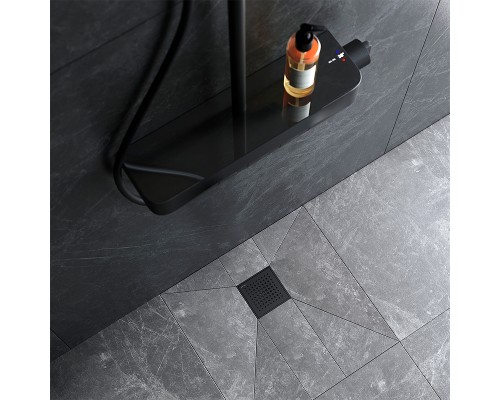 Душевой трап AM.PM PrimeFlow 10 W02BD-P11-010-01BM с Черной матовой решеткой Cut Gradient