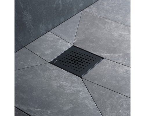 Душевой трап AM.PM PrimeFlow 10 W02BD-P11-010-01BM с Черной матовой решеткой Cut Gradient