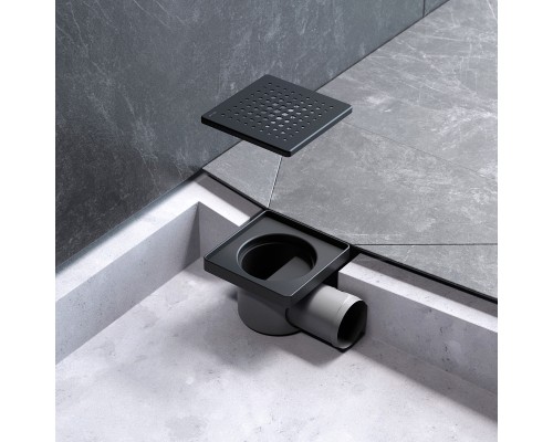 Душевой трап AM.PM PrimeFlow 10 W02BD-P11-010-01BM с Черной матовой решеткой Cut Gradient