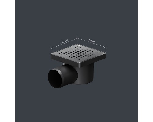 Душевой трап AM.PM PrimeFlow 10 W02BD-P11-010-01BM с Черной матовой решеткой Cut Gradient