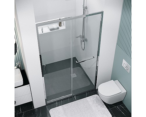 Душевая дверь Grossman Style 130 100.K33.05.130.10.00 профиль Хром стекло прозрачное