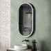 Зеркальный шкаф Abber Kontur 50 с подсветкой Черный