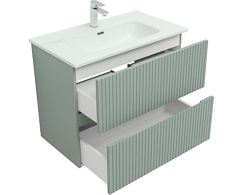 Тумба под раковину Aquanet Джейн 80 313318 подвесная Мисти грин