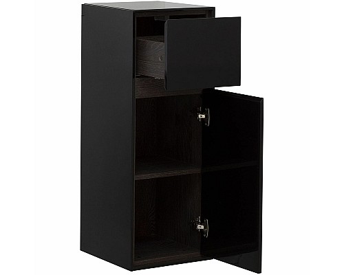 Шкаф пенал Aquanet Милан 35 306376 подвесной Черный глянец