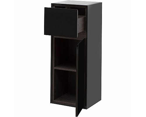 Шкаф пенал Aquanet Милан 35 306376 подвесной Черный глянец