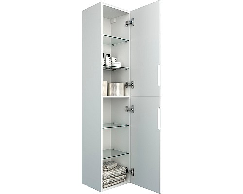 Шкаф пенал Aquanet Джейн 35 313289 подвесной Белый матовый