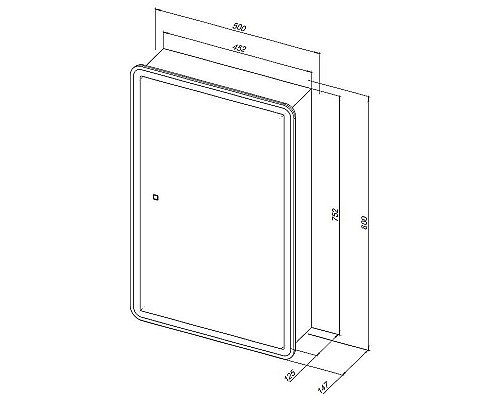 Зеркальный шкаф Aquanet Оптима 50 311859 с подсветкой Белый