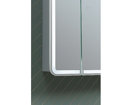 Зеркальный шкаф Aquanet Оптима 70 311861 с подсветкой Белый