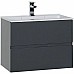Тумба с раковиной Aquanet Алвита 70 213093 подвесная Серый антрацит