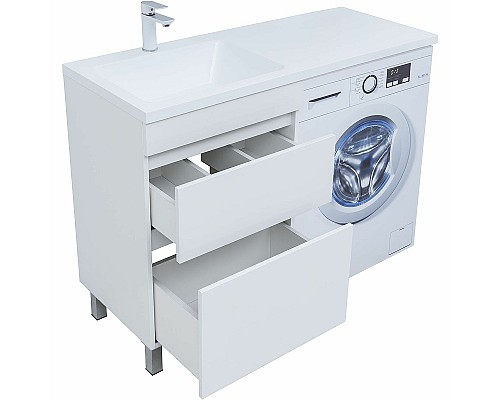 Тумба под раковину Aquanet Вега 120 329124 Белый глянец