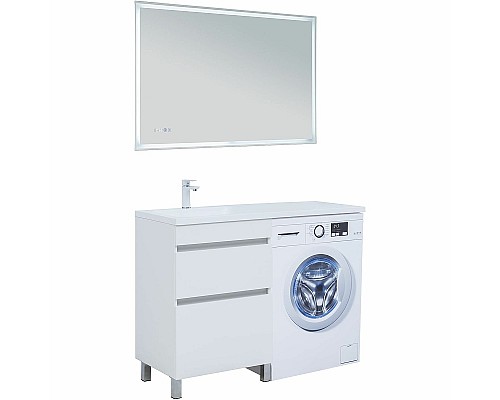 Тумба под раковину Aquanet Вега 120 329124 Белый глянец