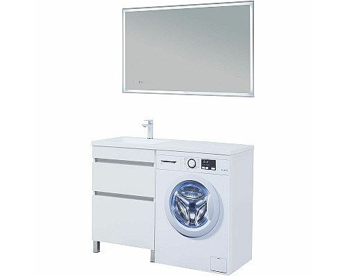 Тумба под раковину Aquanet Вега 120 329124 Белый глянец